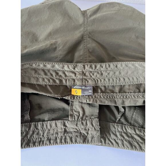 Eddie Bauer First Ascent Womens Size 8 Petite 8P Nylon Olive Green 4" Inseam - Picture 4 of 5